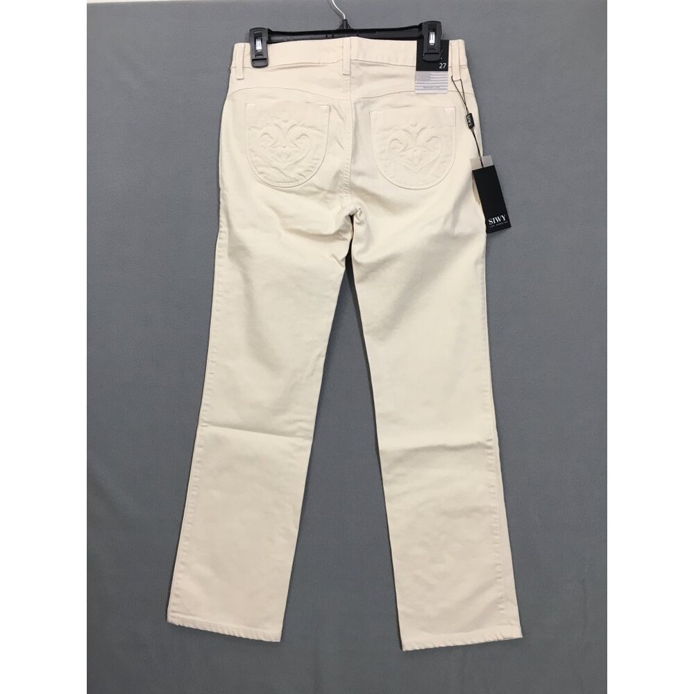 NWT Siwy Jean Womens Straight Leg Size 27 Lynn Milkshake Mid Rise Stretch   New